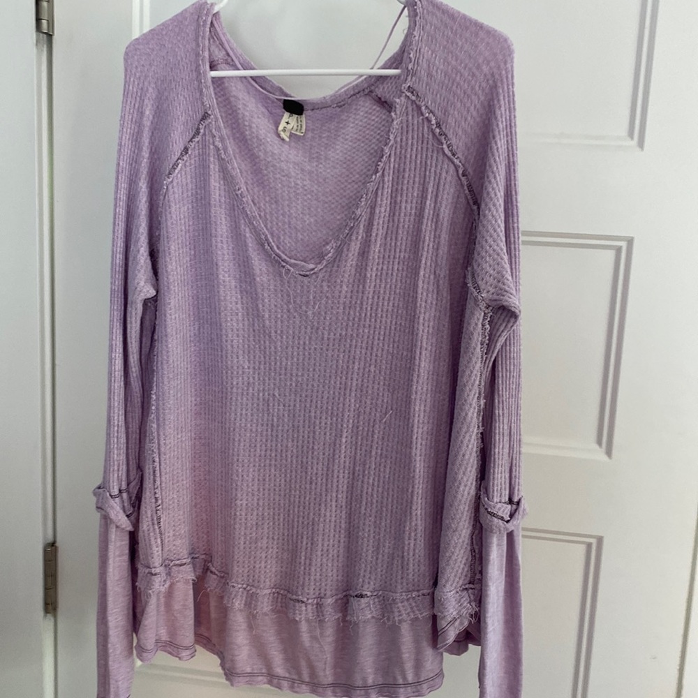Free people size small waffle shirt
